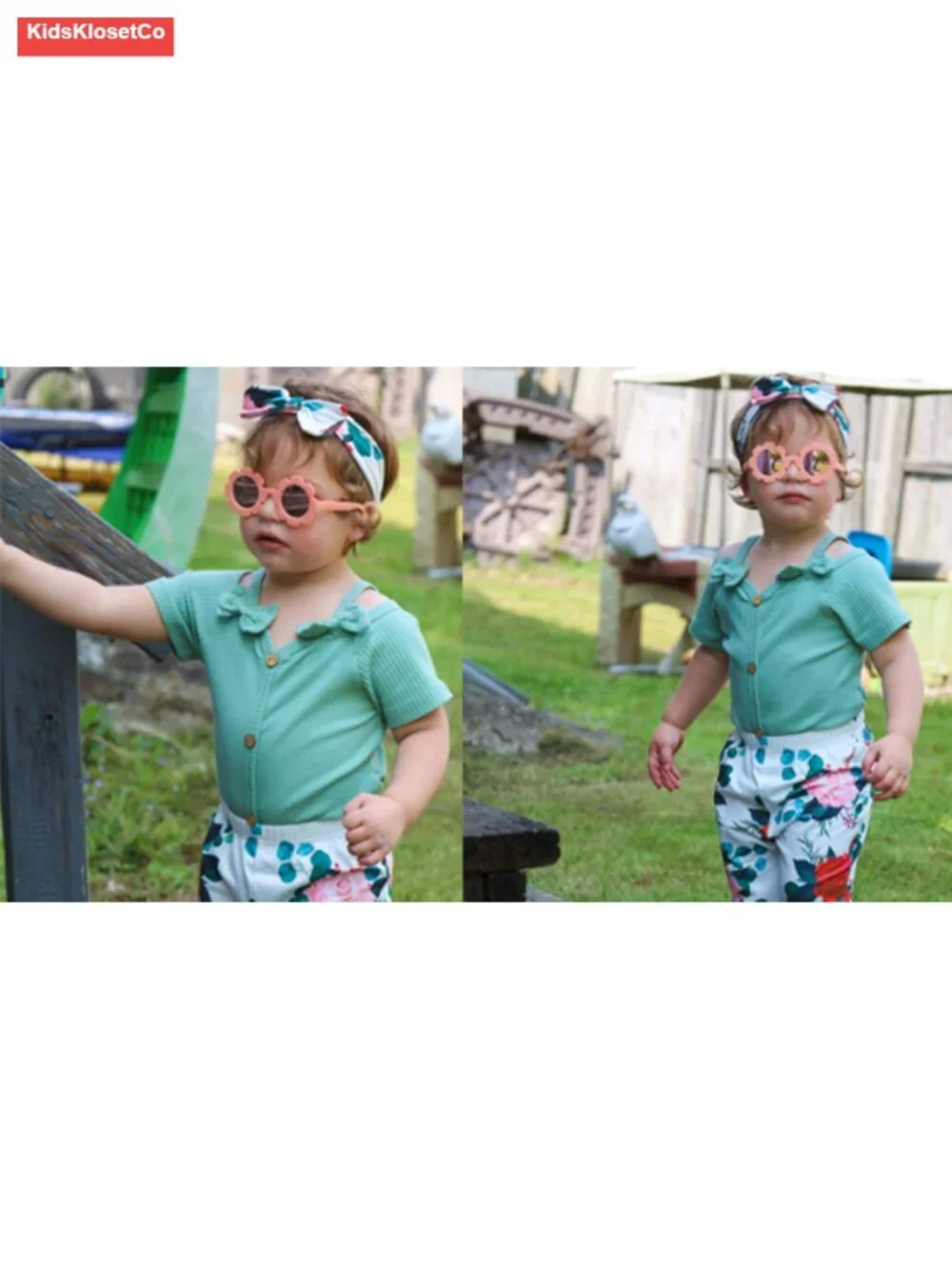 Flexible Baby Polarized Flower Sunglasses with Strap Bendable Frame Infant